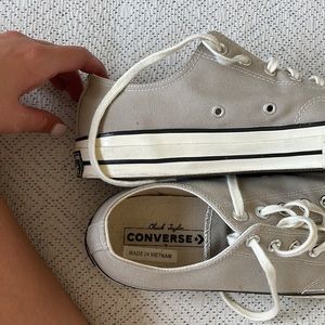 NEW Light Grey Converse Low Tops